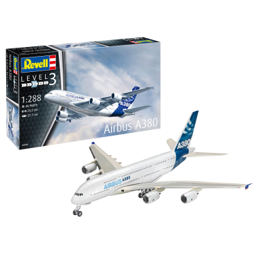 KIT PARA MONTAR REVELL AVIÃO AIRBUS A380 1/288 48 PEÇAS REV 03808